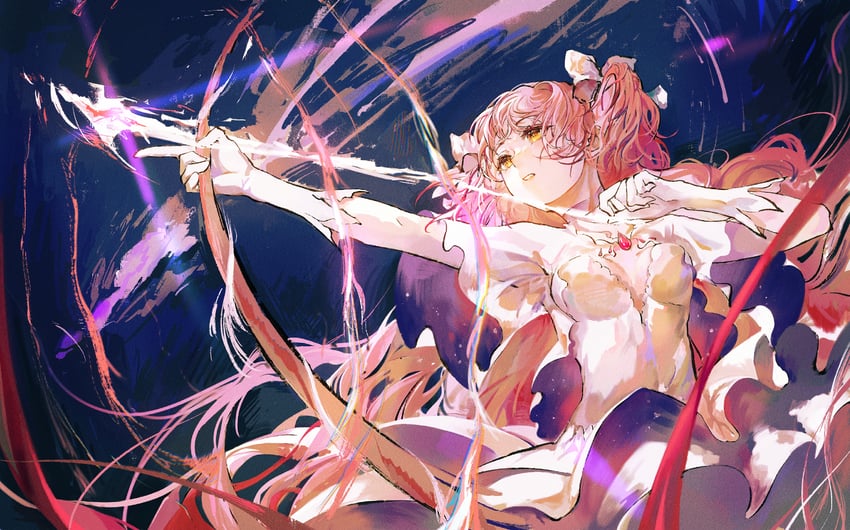 kaname madoka and ultimate madoka (mahou shoujo madoka magica) drawn by blinklikeer