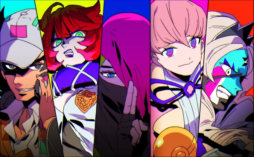 mela, giacomo, eri, ortega, and atticus (pokemon and 1 more) drawn by mizu_cx