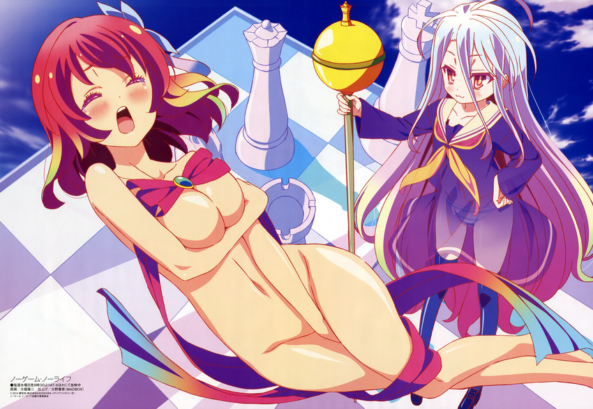shiro and stephanie dora (megami magazine and 1 more) drawn by ooya_kouji