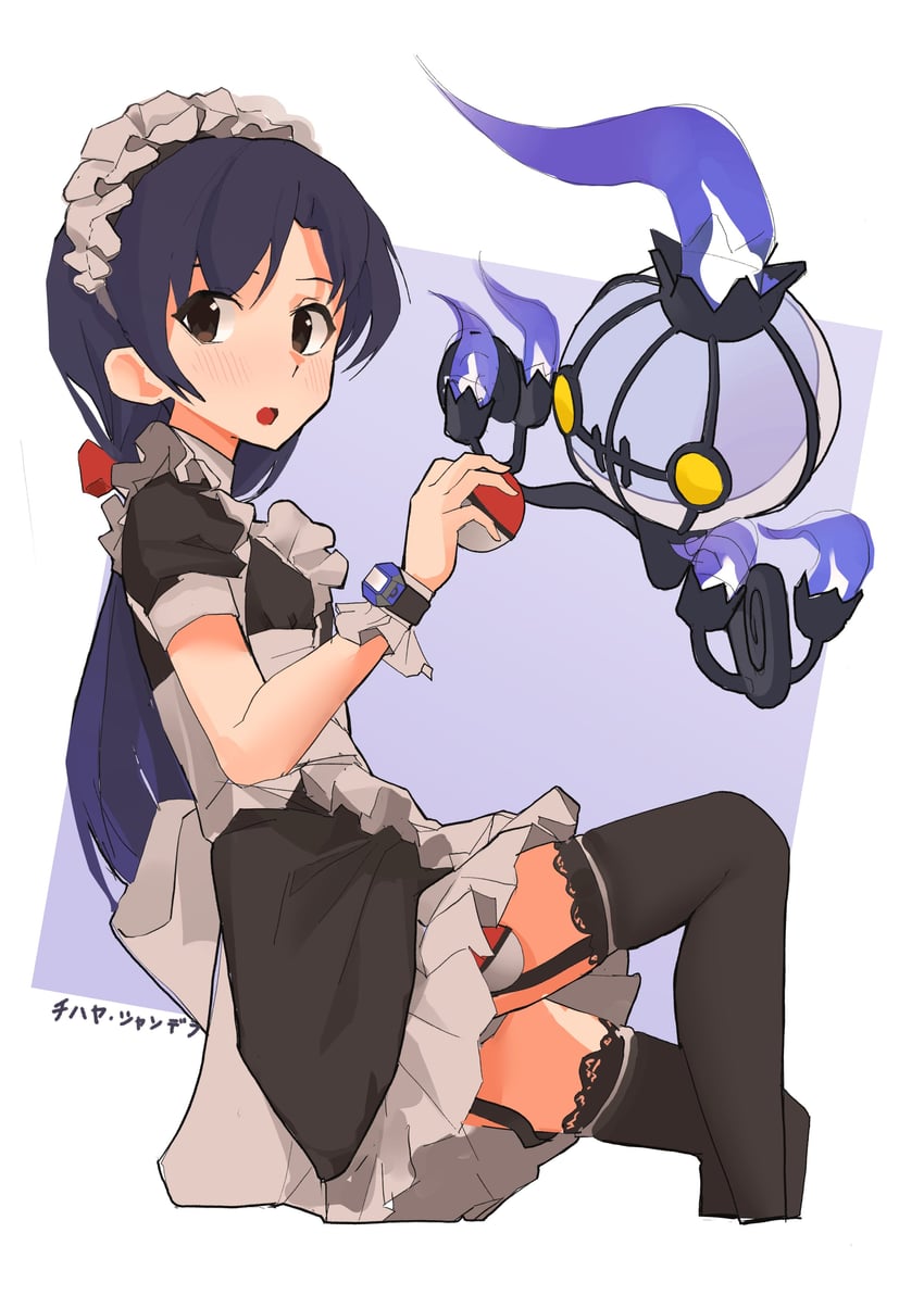 kisaragi chihaya and chandelure (pokemon and 1 more) drawn by ch2haya_p