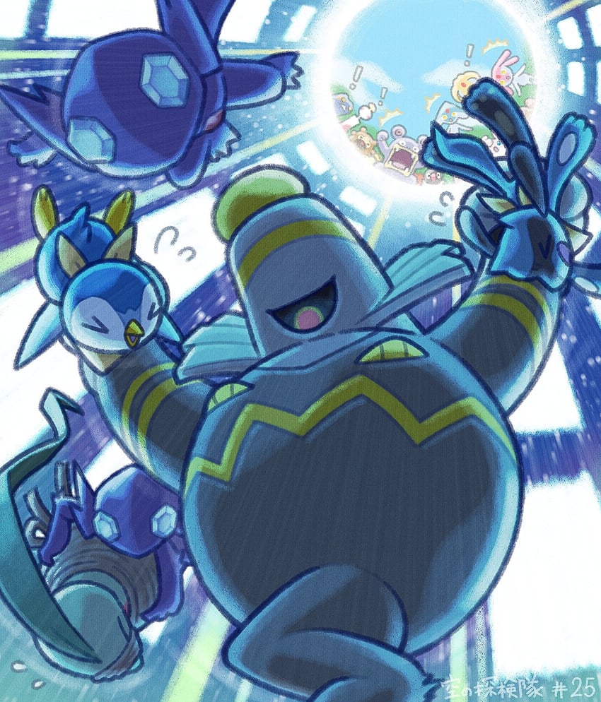 piplup, riolu, sableye, wigglytuff, chimecho, and 9 more (pokemon and 2 more) drawn by komepan
