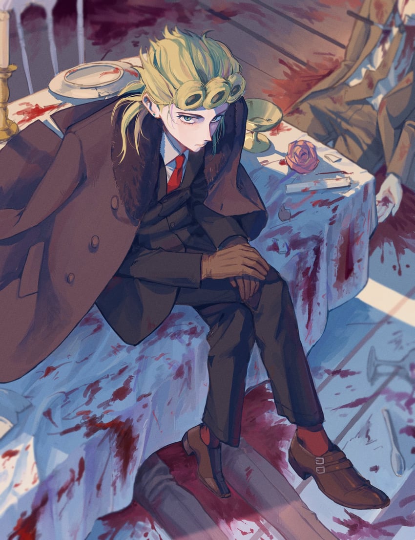 giorno giovanna (jojo no kimyou na bouken and 1 more) drawn by kyma_(artist)