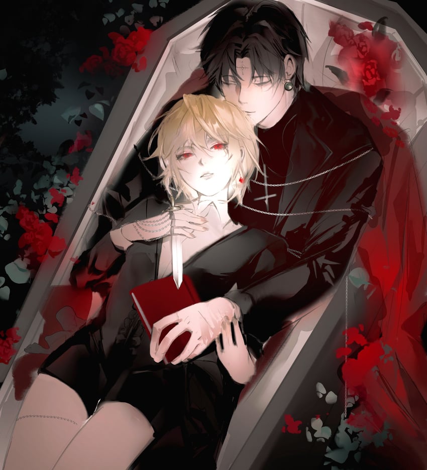 kurapika and chrollo lucilfer (hunter x hunter) drawn by shouka_(ly880217)