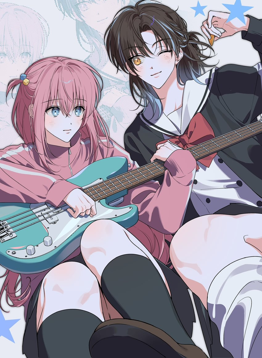 gotoh hitori and ishii june (original and 1 more) drawn by samgeu