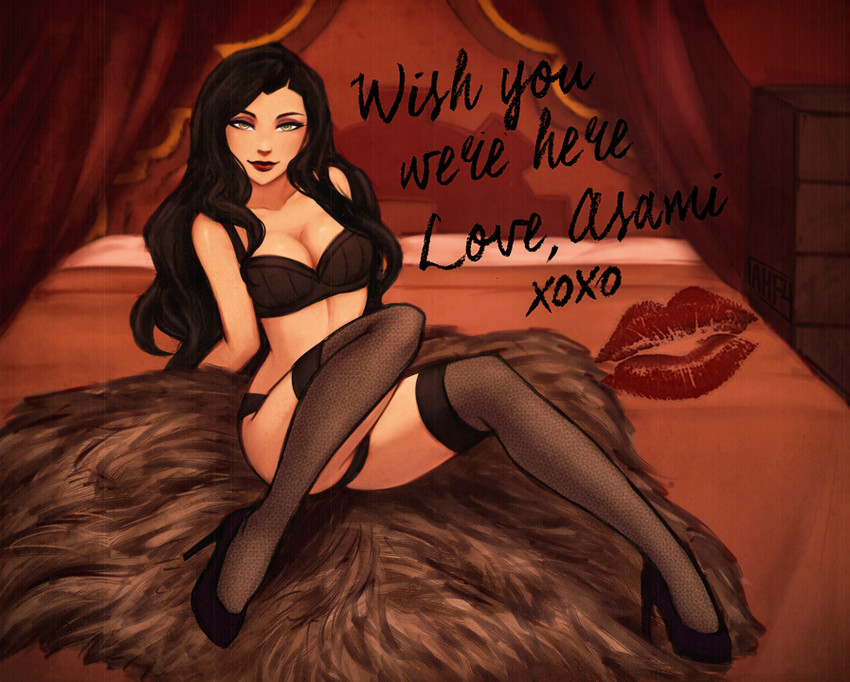 asami sato (avatar legends and 1 more) drawn by iahfy