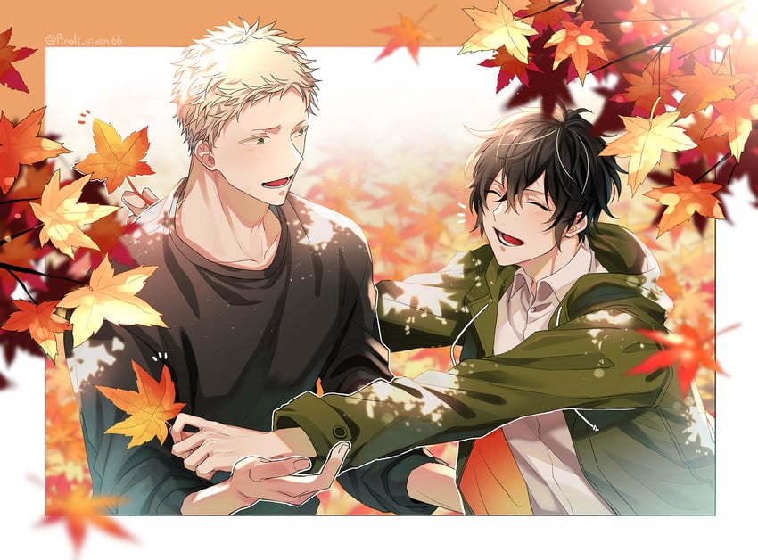 murata ugetsu and kaji akihiko (given) drawn by pinoli_(pinoli66)