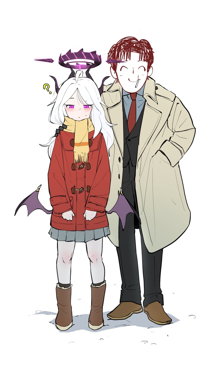 sensei, doodle sensei, and hina (blue archive) drawn by nangnangnang