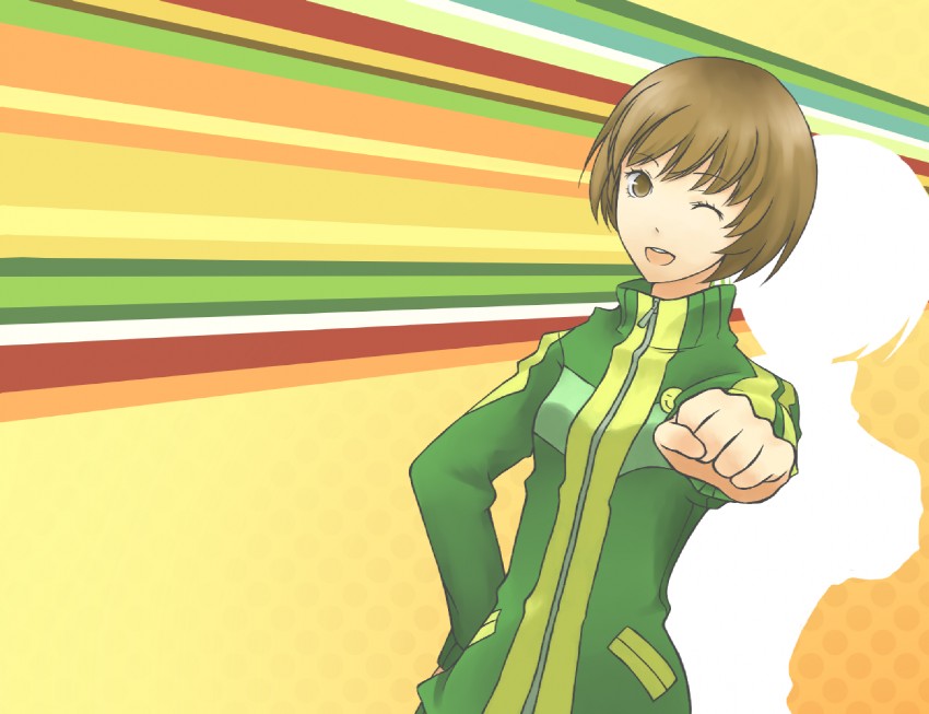 satonaka chie (persona and 1 more) drawn by kutsushita_(jur)