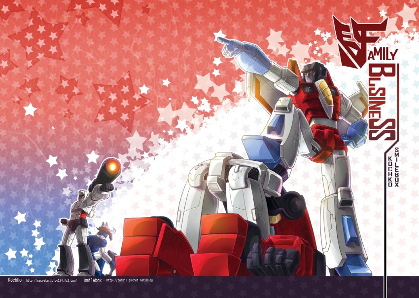optimus prime, megatron, starscream, soundwave, laserbeak, and 1 more (transformers and 1 more) drawn by koch_huang
