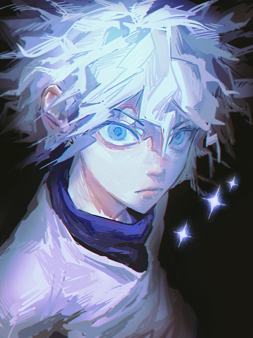 killua zoldyck (hunter x hunter) drawn by corraboar