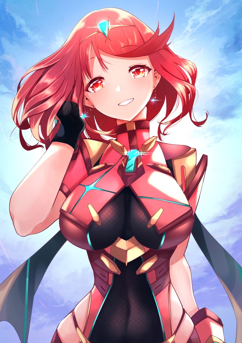 pyra (xenoblade chronicles and 1 more) drawn by risumi_(taka-fallcherryblossom)