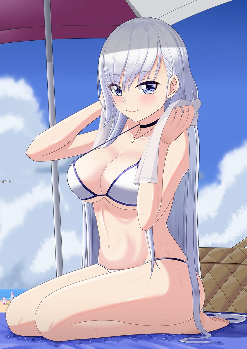 belfast, laffey, and javelin (azur lane) drawn by lemon_kele