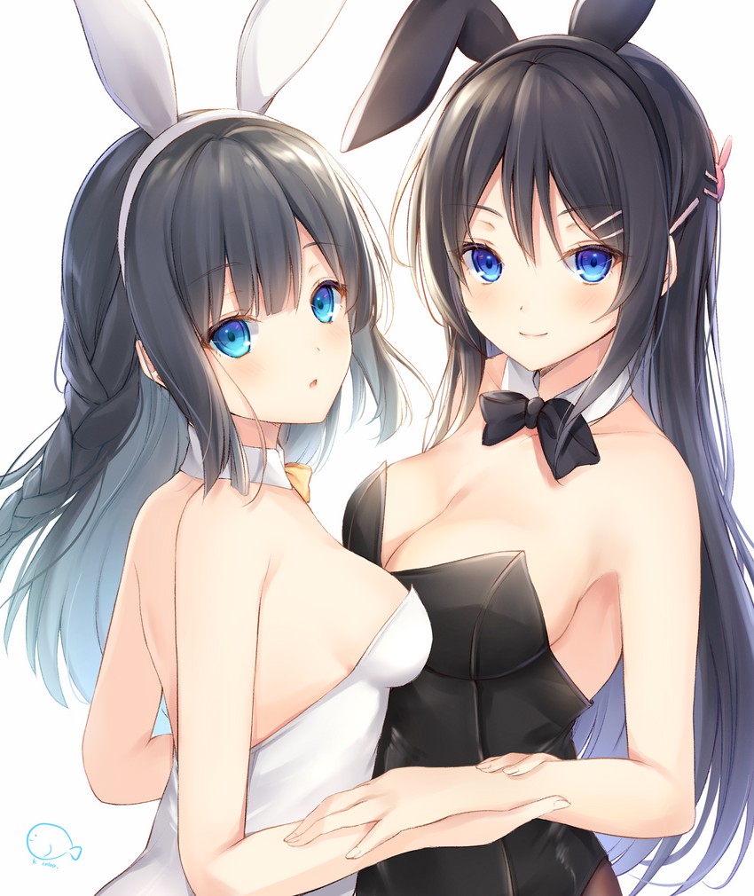 sakurajima mai and makinohara shouko (seishun buta yarou) drawn by kiri_celea