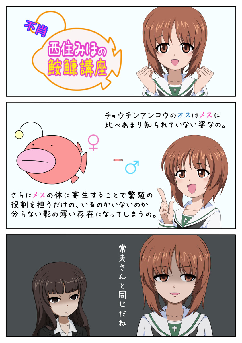 nishizumi miho and nishizumi shiho (girls und panzer) drawn by manira