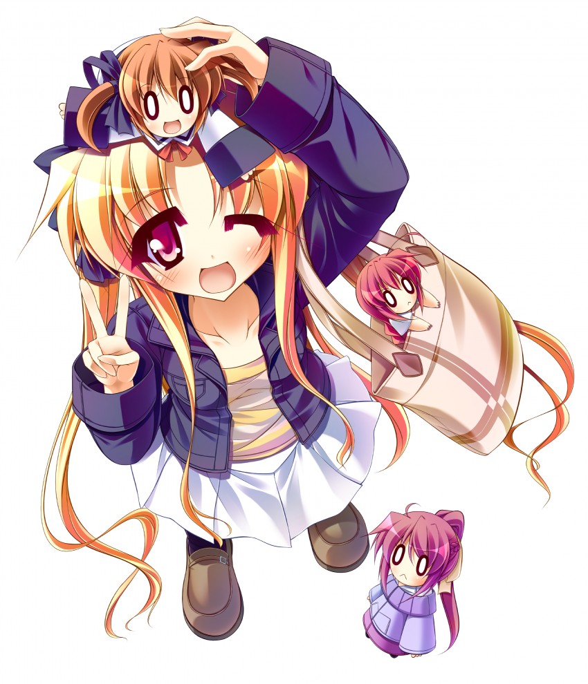 fate testarossa, takamachi nanoha, vita, and signum (lyrical nanoha and 2 more) drawn by teruui