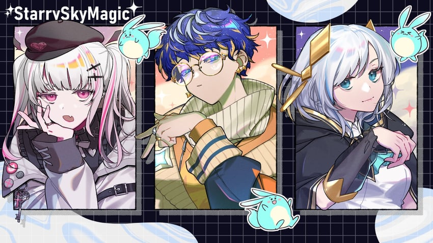 ars almal, astel leda, and asumi sena (nijisanji and 2 more) drawn by juu_(45_jujut)