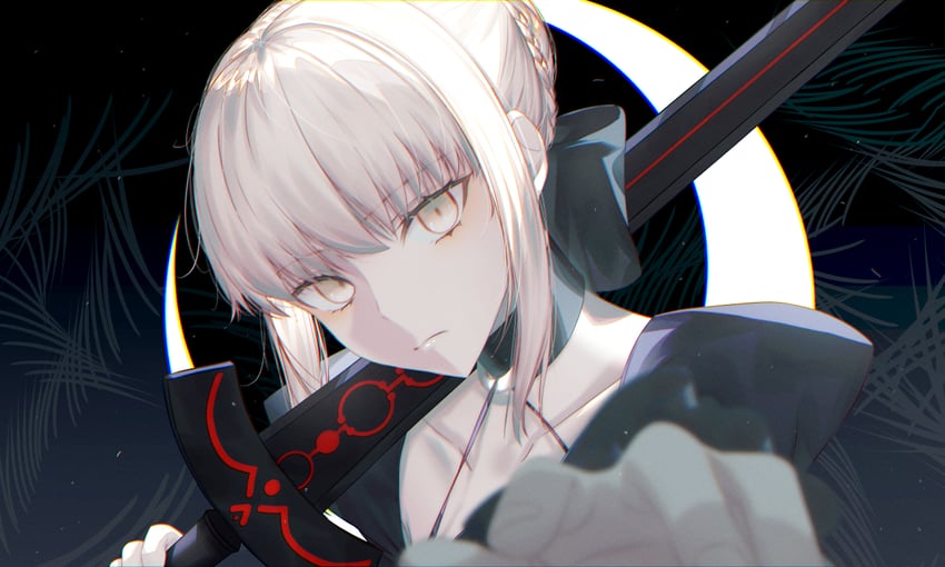 artoria pendragon and saber alter (fate and 2 more) drawn by fov_ps