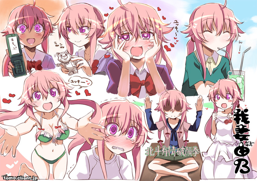 gasai yuno (mirai nikki) drawn by kitahara_tomoe_(kitahara_koubou)