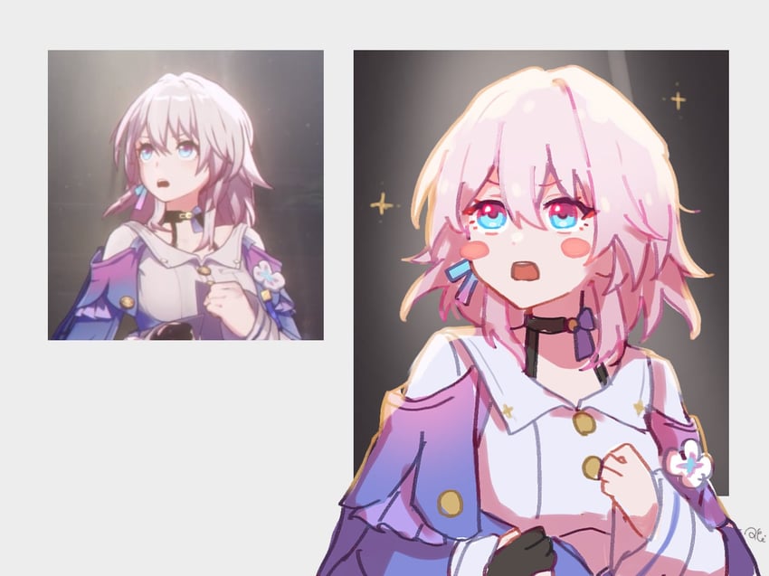 march 7th (honkai and 1 more) drawn by ho_u_u_bo