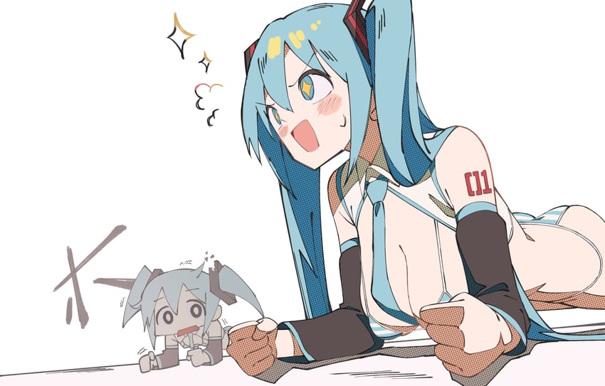hatsune miku (vocaloid) drawn by 200f_(nifu)