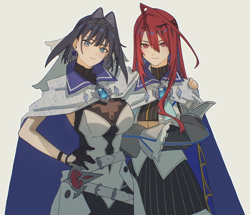 ouro kronii and elizabeth rose bloodflame (hololive and 2 more) drawn by yuutomeh