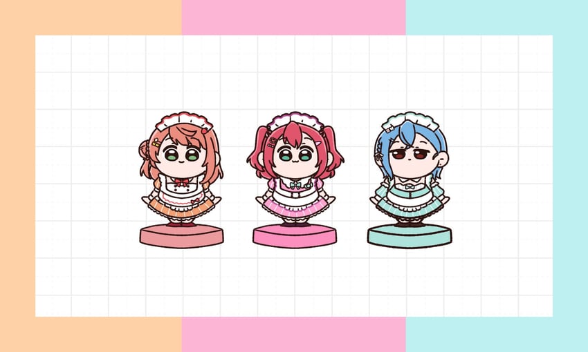 uehara ayumu, kurosawa ruby, and wakana shiki (love live! and 3 more) drawn by rumu_(pop_step_juump)