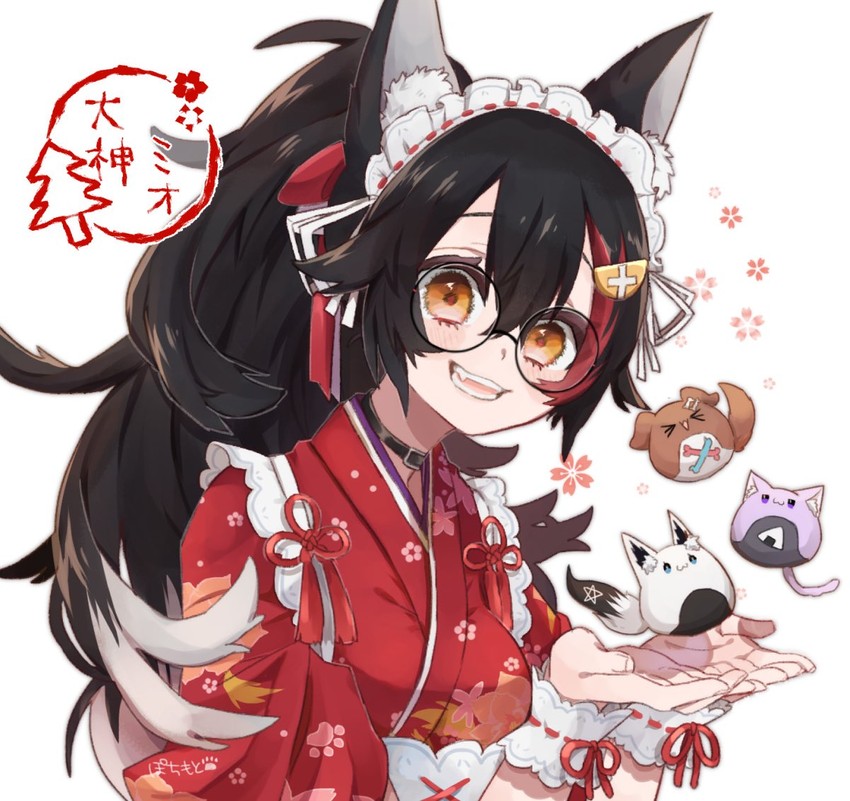 ookami mio, fubuchun, kayuchun, and korochun (hololive) drawn by pochimoto