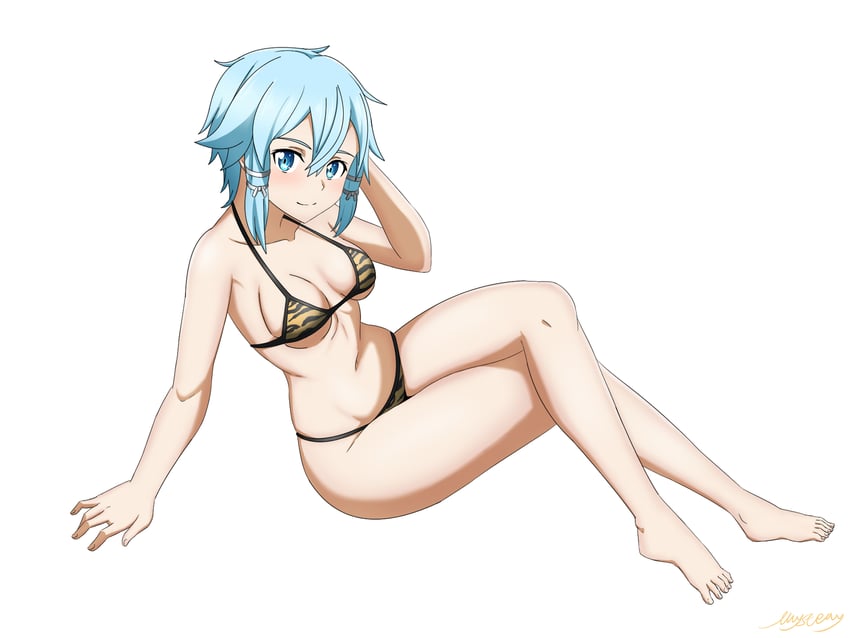 sinon (sword art online and 2 more) drawn by mysteryctu