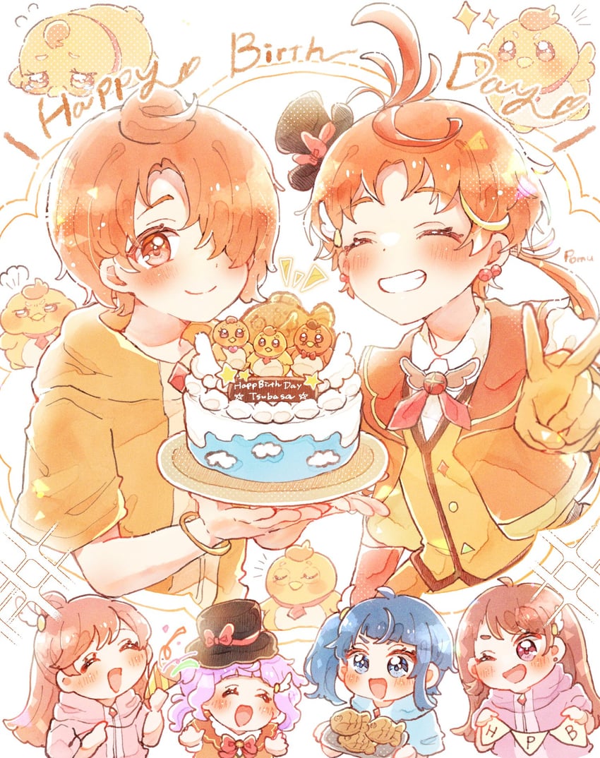 sora harewataru, nijigaoka mashiro, hijiri ageha, yuunagi tsubasa, ellee-chan, and 3 more (precure and 1 more) drawn by shortcake_p