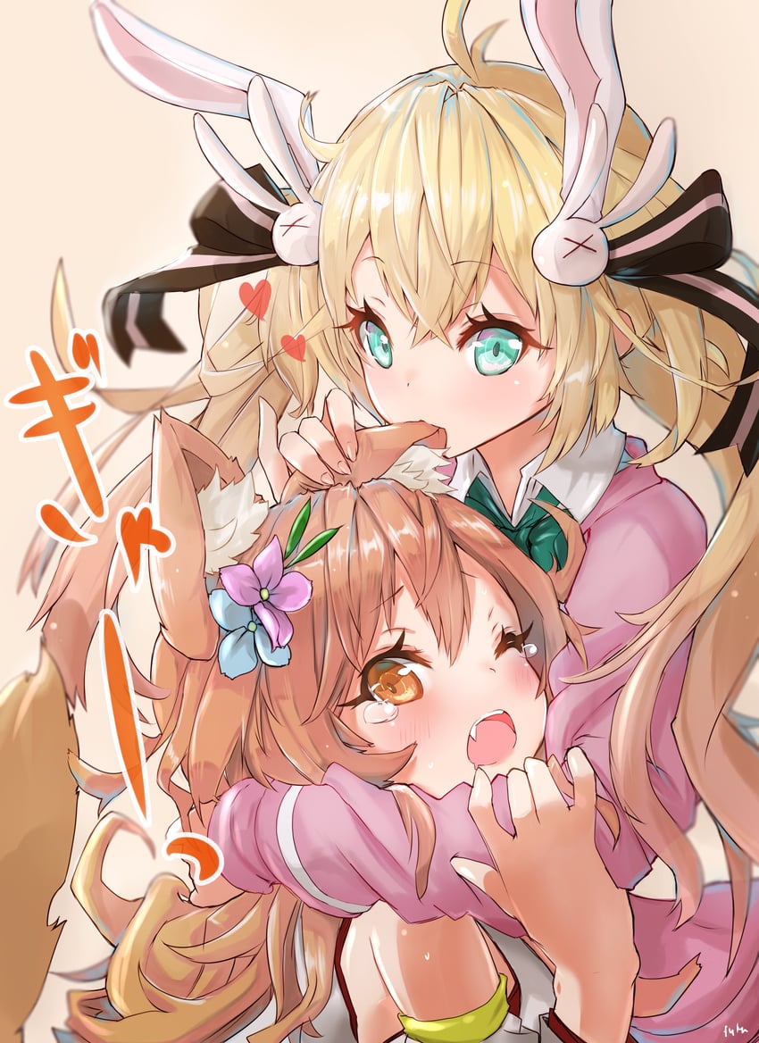 korin and tsukimi (shironeko project) drawn by fuku_kitsune_(fuku_fox)