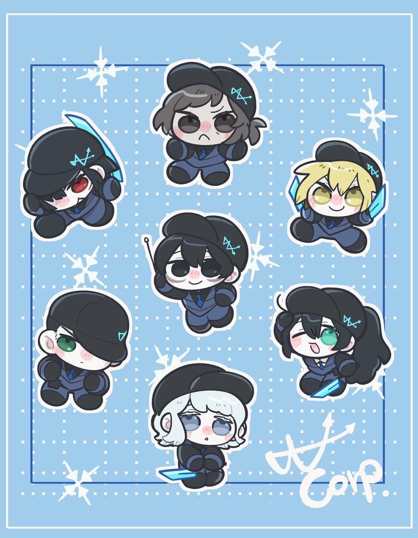 don quixote, faust, yi sang, hong lu, ryoshu, and 2 more (project moon and 1 more) drawn by kojocho05