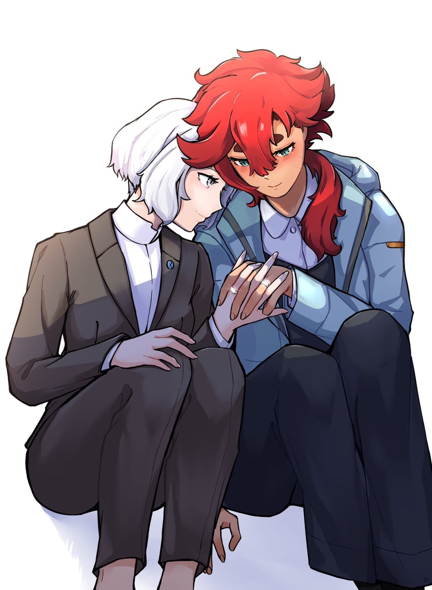 suletta mercury and miorine rembran (gundam and 1 more) drawn by mng_srmo
