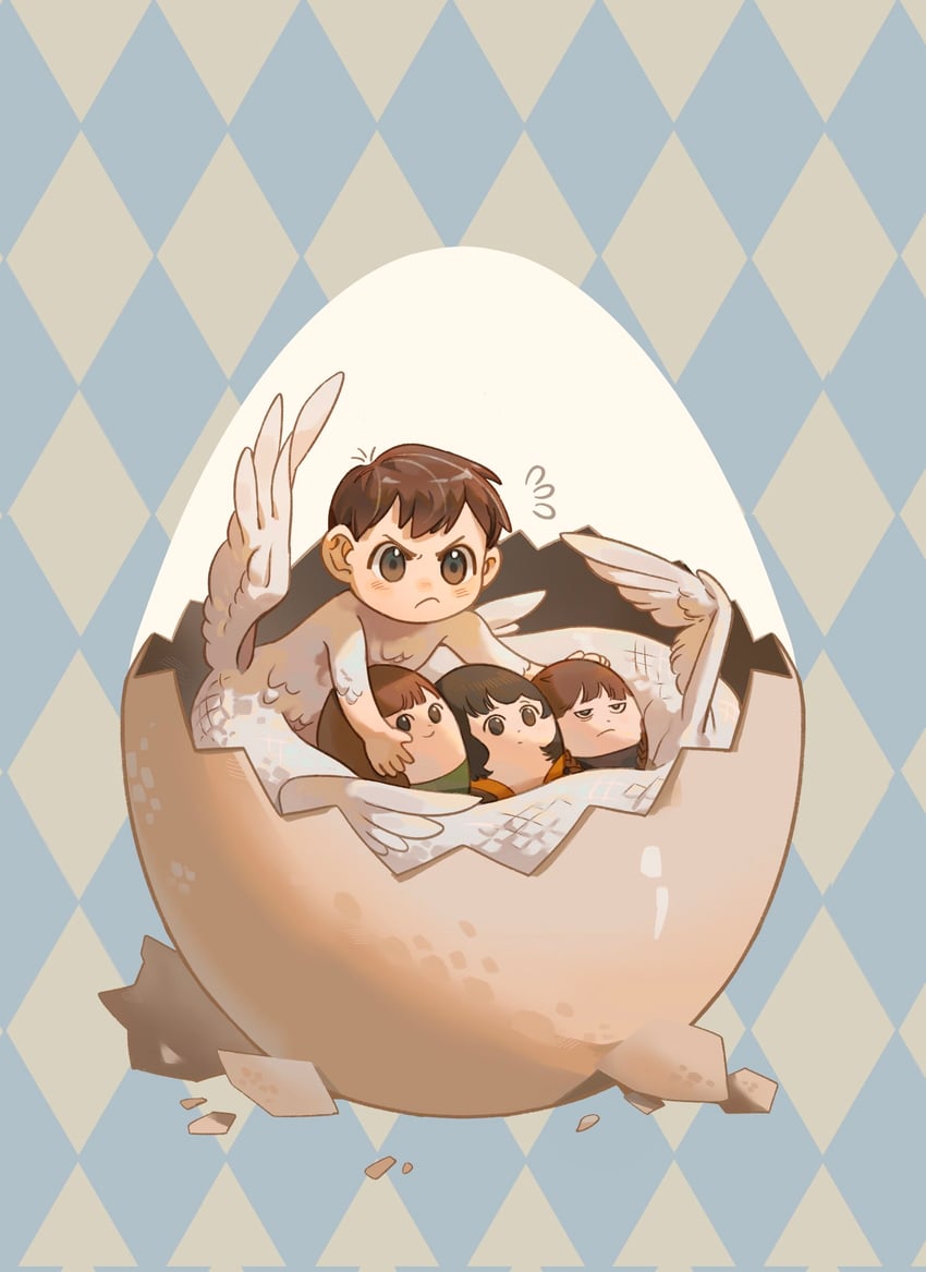 chilchuck tims, mayjack, fullertom, and packpatty (dungeon meshi) drawn by koucailiao1