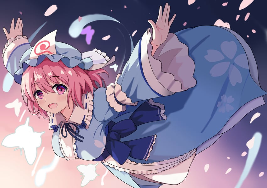saigyouji yuyuko (touhou) drawn by wang_ze_ji_bu_er_hua