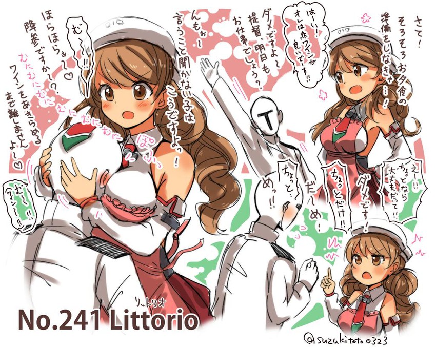 admiral and littorio (kantai collection) drawn by suzuki_toto