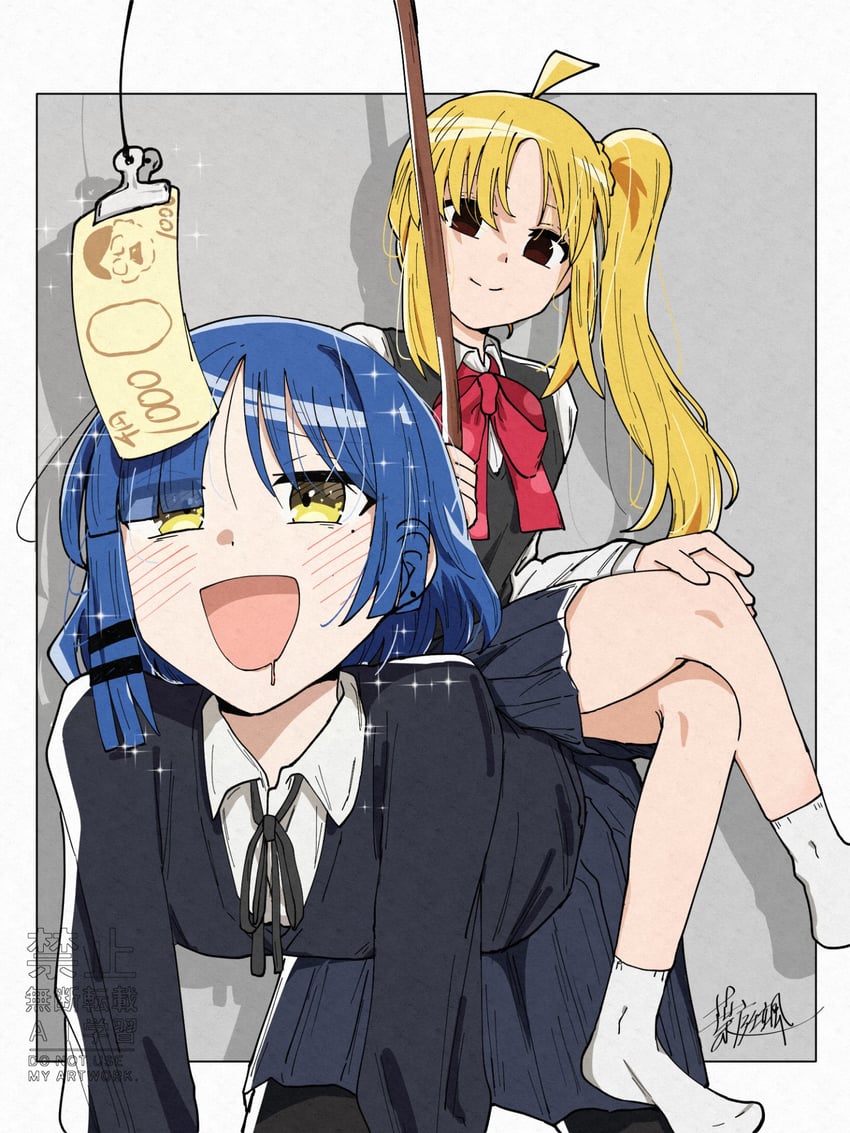ijichi nijika and yamada ryo (bocchi the rock!) drawn by haniwa_hayate