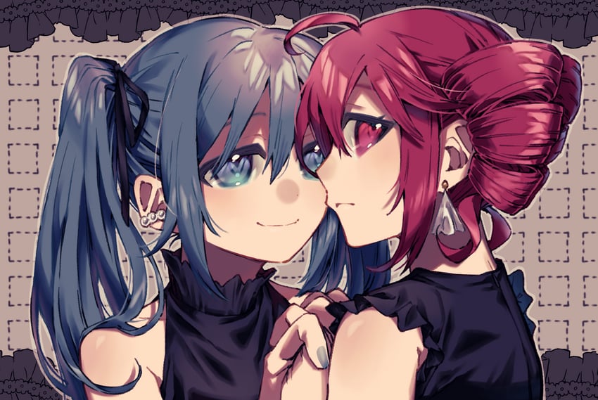 hatsune miku and kasane teto (vocaloid and 1 more) drawn by tere_douga