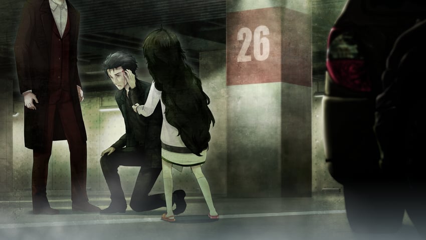 okabe rintarou, hiyajou maho, and alexis leskinen (steins;gate and 1 more) drawn by huke