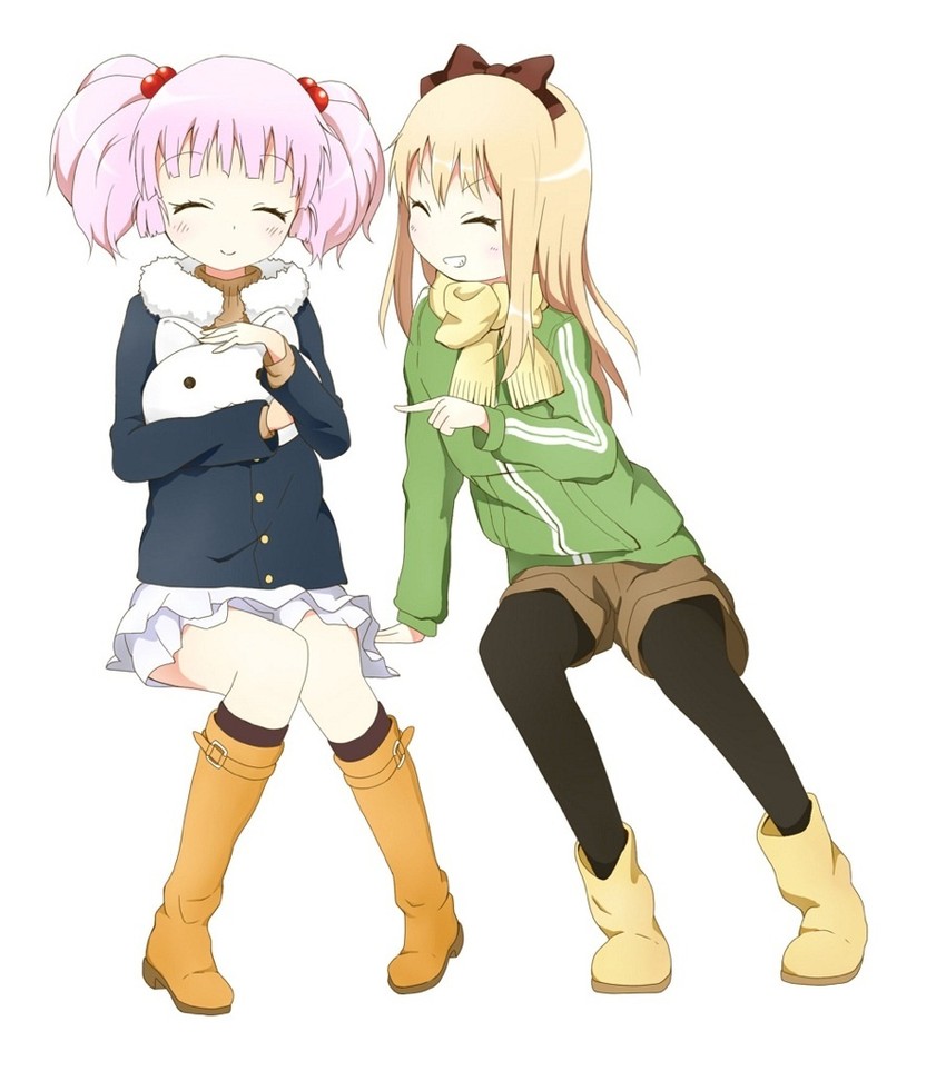 toshinou kyouko and yoshikawa chinatsu (yuruyuri) drawn by sato_(actual_size)