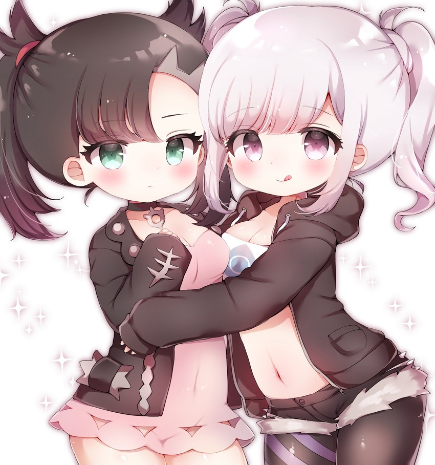 marnie and gloria (pokemon and 1 more) drawn by momozu_komamochi