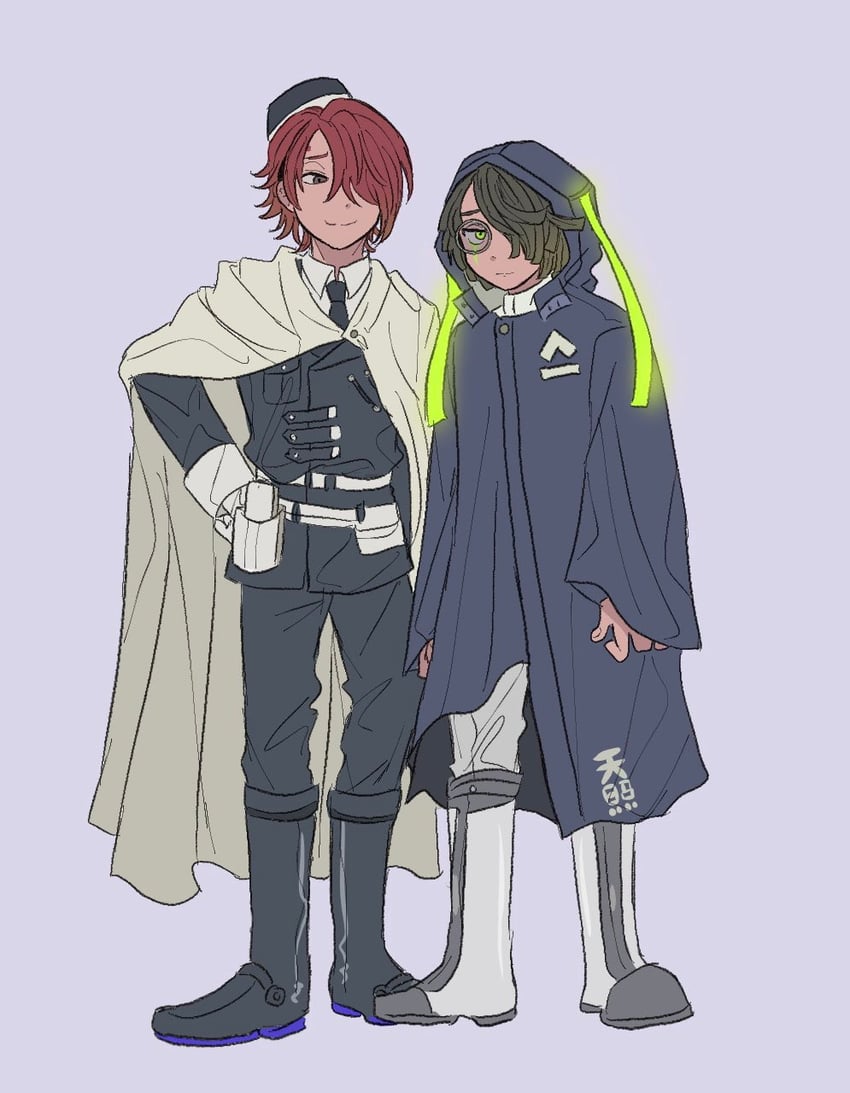 yomi hellsmile and seth burroughs (master detective archives: rain code) drawn by nana_(7starssovereign)