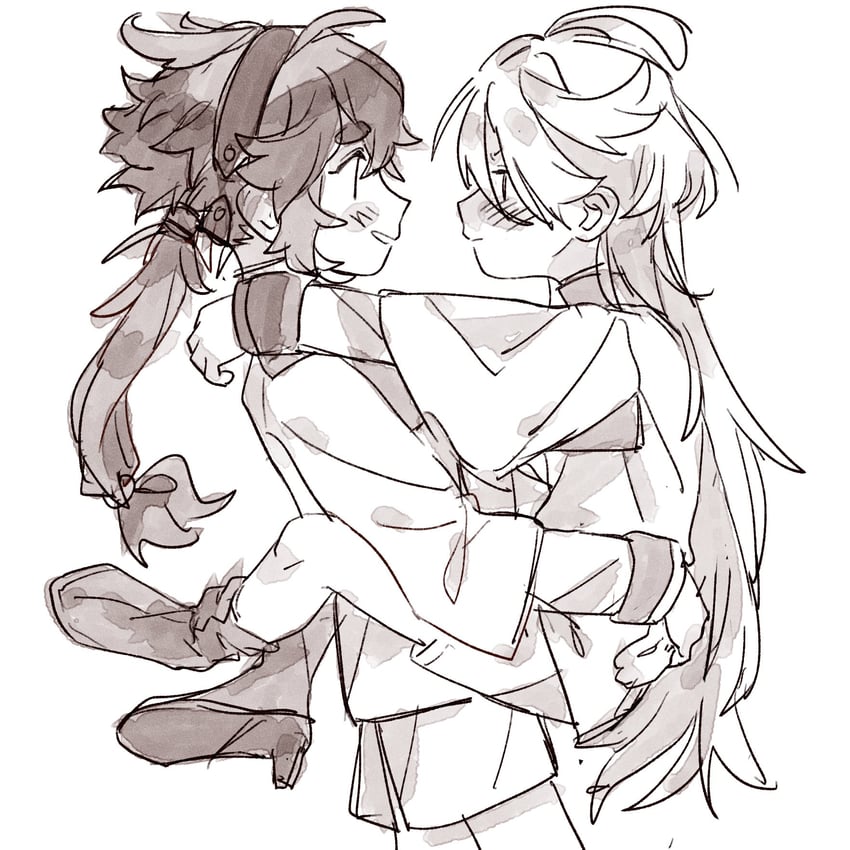 suletta mercury and miorine rembran (gundam and 1 more) drawn by ezier