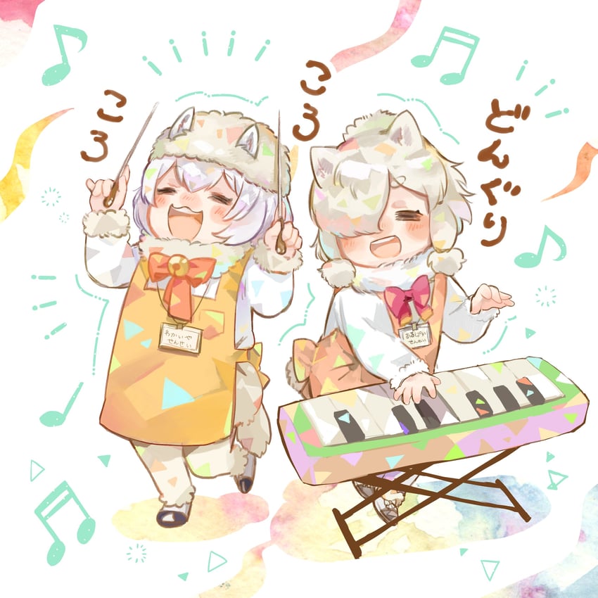 alpaca suri and alpaca huacaya (kemono friends) drawn by moeki_(moeki0329)