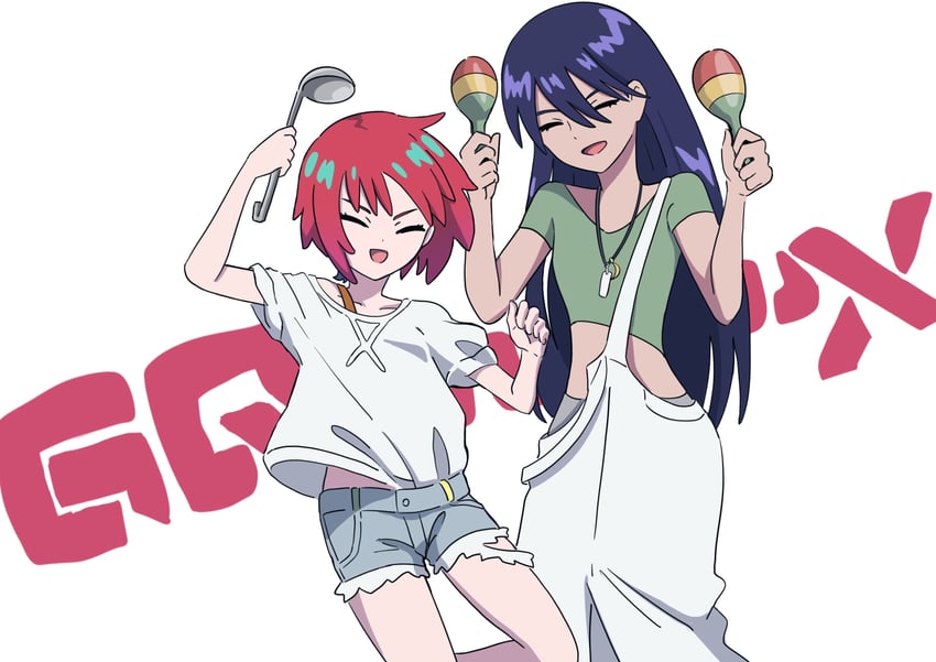 amate yuzuriha and nyaan (gundam and 1 more) drawn by soon_(toruto98)