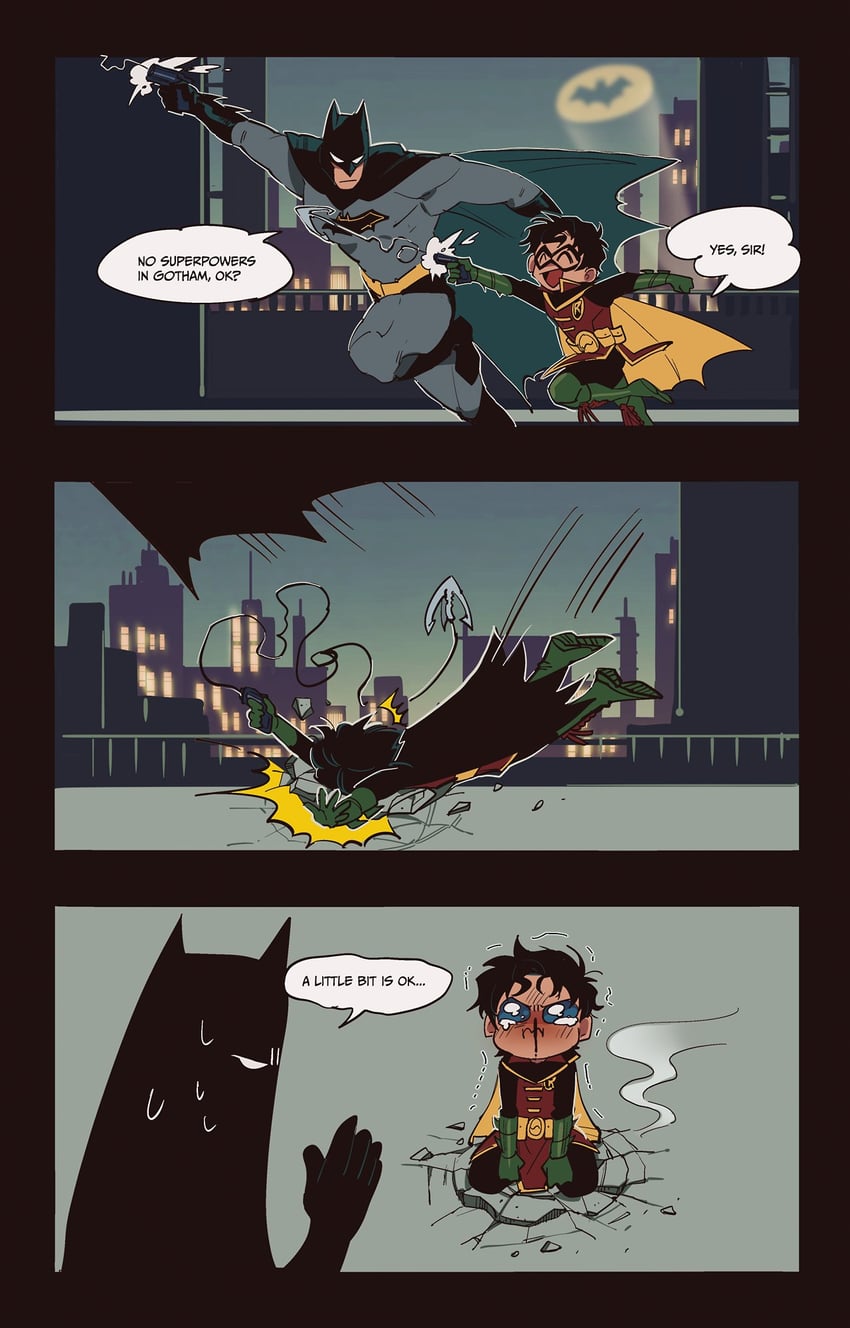 batman, robin, bruce wayne, and jonathan kent (dc comics and 2 more) drawn by hokkemaruyaki