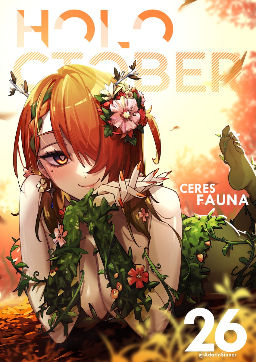 ceres fauna and poison ivy (hololive and 1 more) drawn by adarin