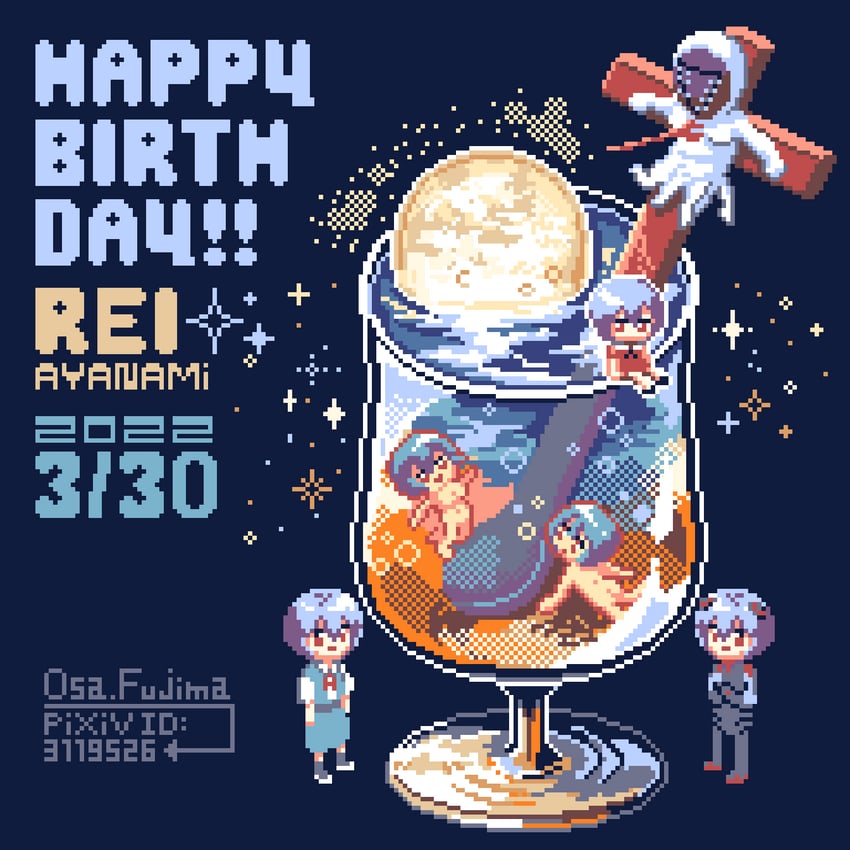 ayanami rei and lilith (neon genesis evangelion) drawn by osa_watikosan