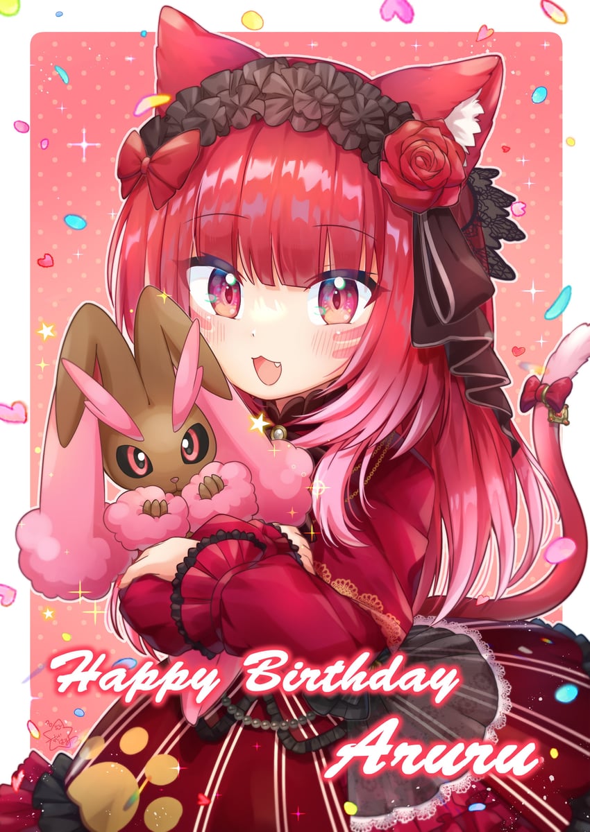 lopunny and aruru gray (pokemon and 1 more) drawn by suguharu86