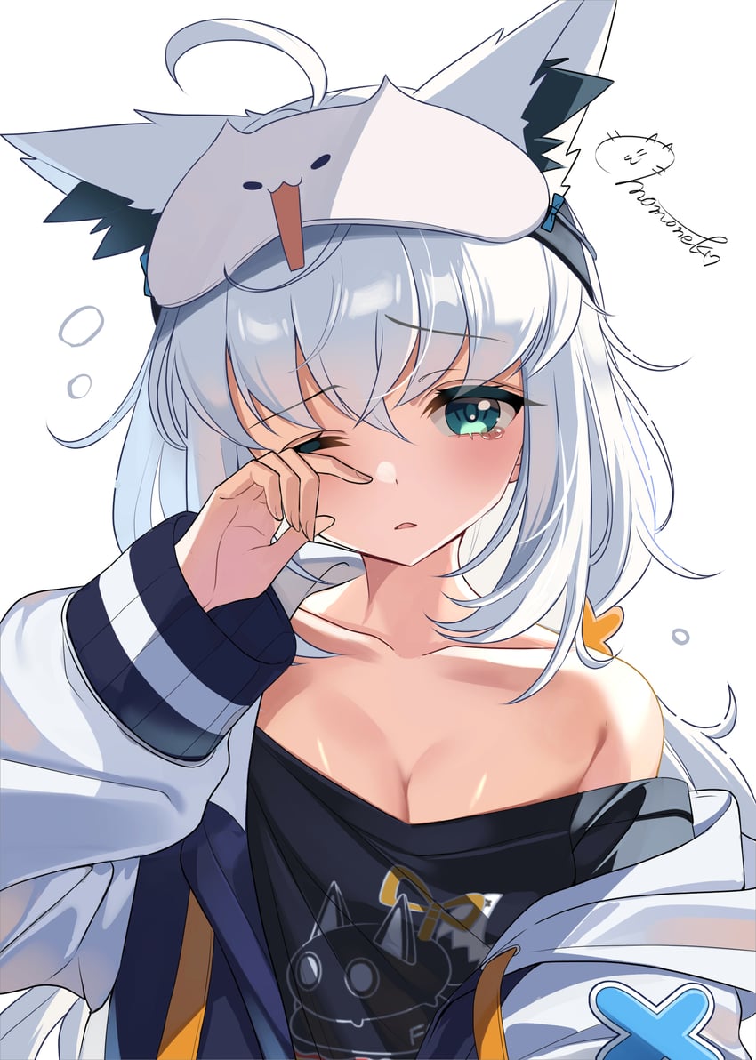 shirakami fubuki, fubuzilla, and nejima kitsune (hololive) drawn by momone_cco