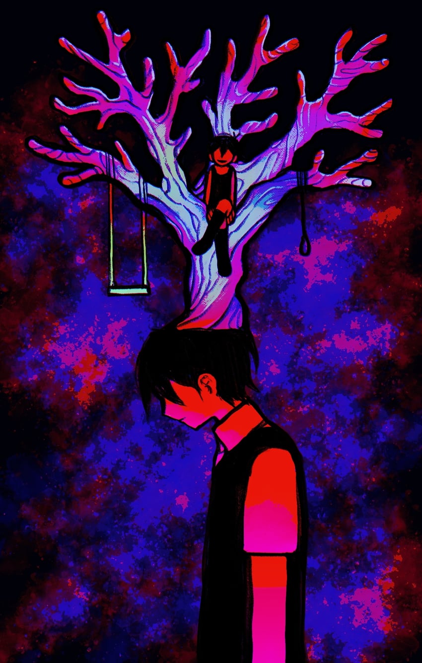sunny and omori (omori) drawn by omo_taru